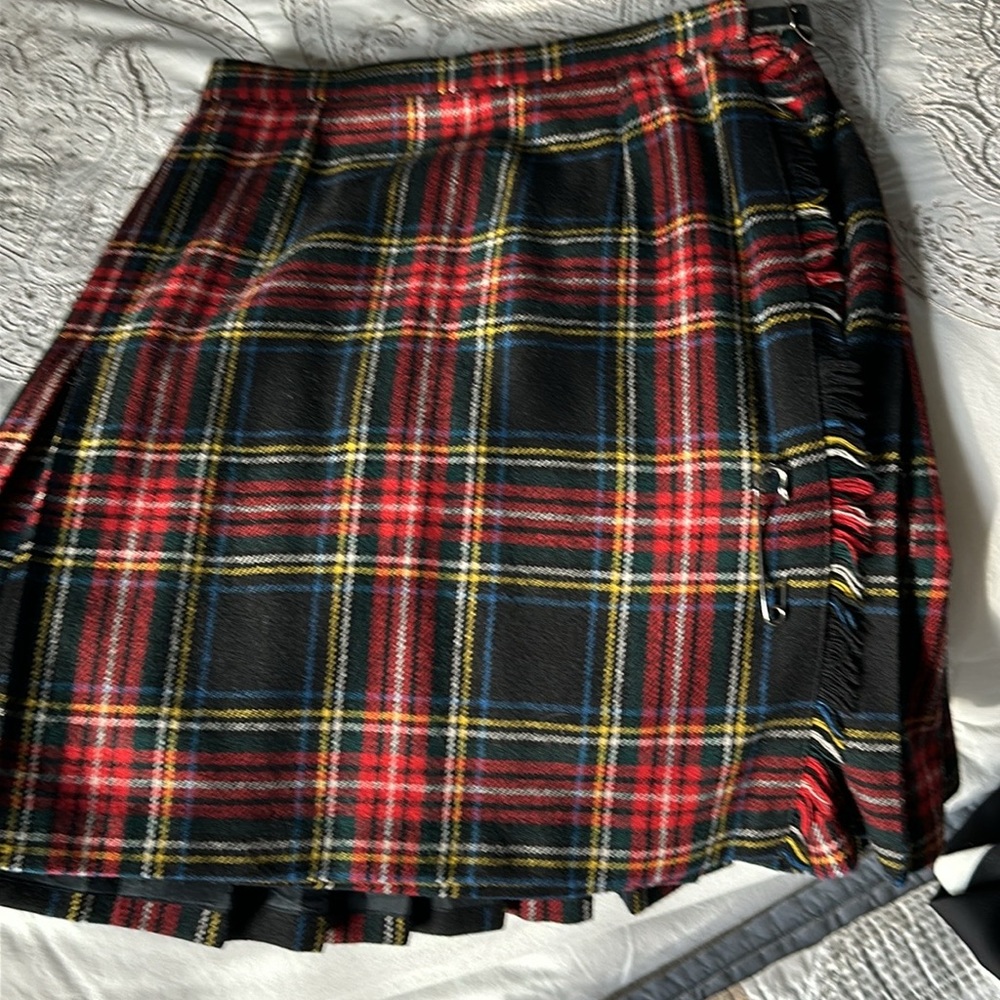 Brendella tartan wool kilt skirt